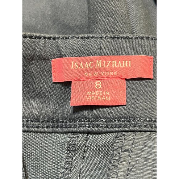 Isaac Mizrahi New York Tailored Button-Detail Shorts Size 8 Navy Blue Sailor - Picture 4 of 4